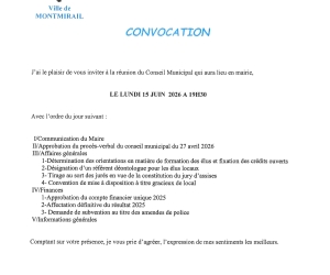 Convocation du CM
