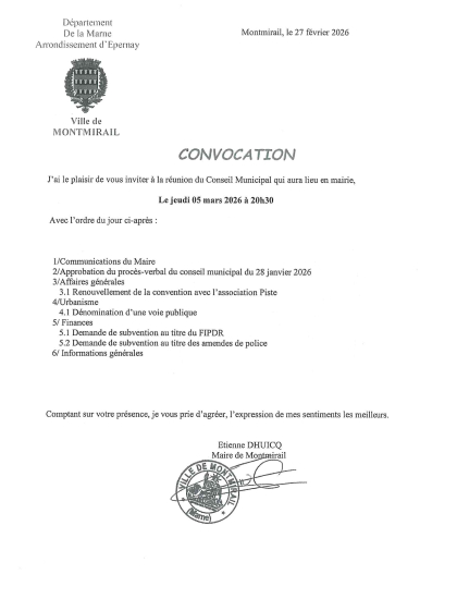 Convention du CM