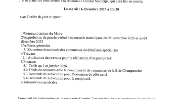 Convocation du CM