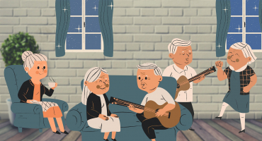 Groupe de personnes âgées